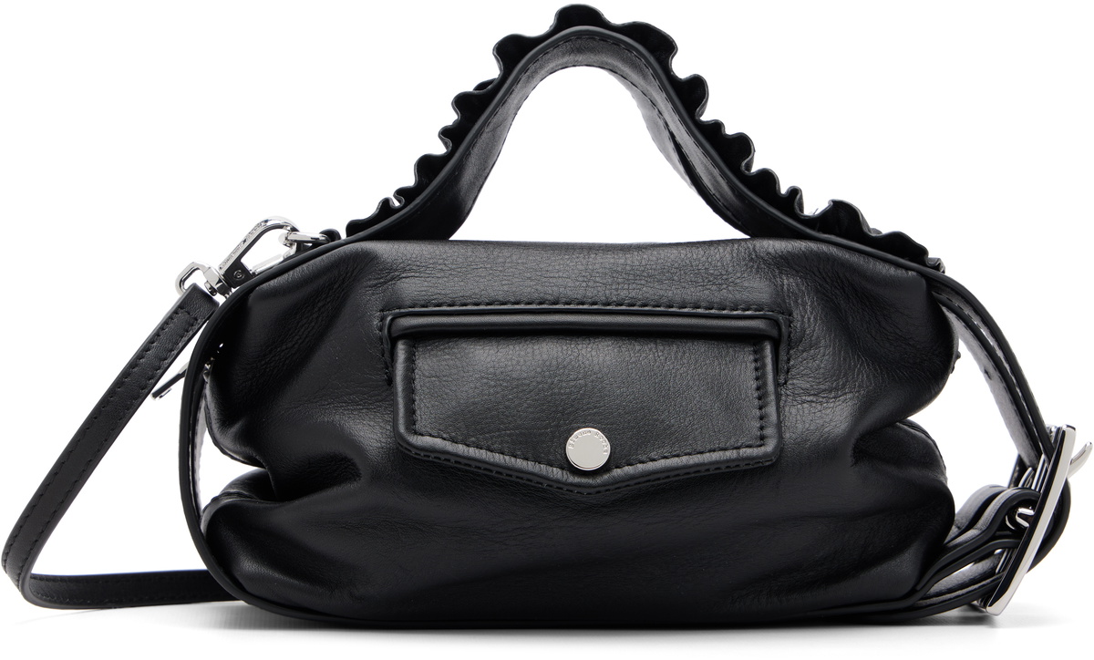 Simone Rocha Black Mini Biker Frill Belt Bag