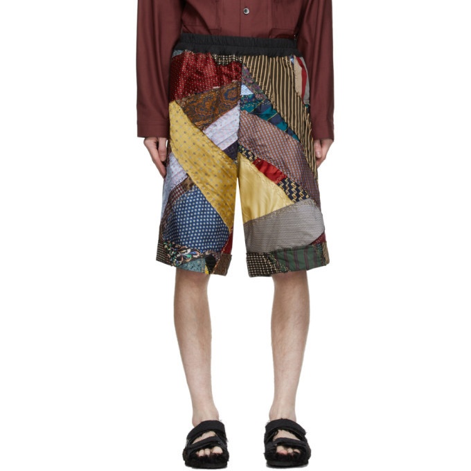 Photo: By Walid Multicolor Silk Tie Story Lesley Shorts