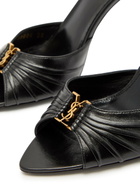 Saint Laurent Babylone 90 Pleated Leather Mules Black