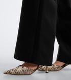 Fendi Colibrì snake-effect leather slingback pumps