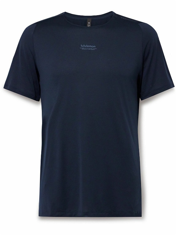 Photo: Lululemon - Slim-Fit Logo-Print Recycled-Jersey T-Shirt - Blue