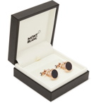 Montblanc - Meisterstück PVD-Coated Rose Gold-Tone and Blue Goldstone Cufflinks - Rose gold
