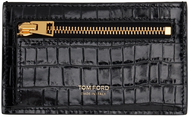 Photo: TOM FORD Black Zip Card Holder