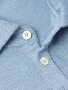Massimo Alba - Linen and Cotton-Blend Polo Shirt - Blue