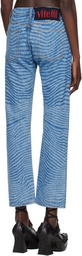 VITELLI SSENSE Exclusive Blue Swirl Jeans