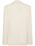 BLUMARINE - Washed Gabardine Jacket W/ Rose Pin