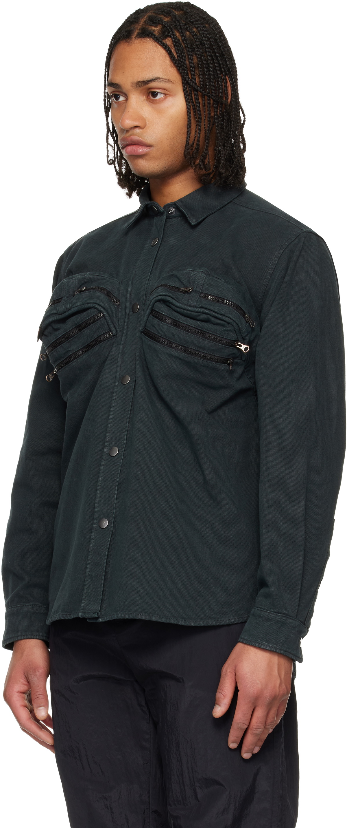 Martine Rose Green Bumbag Shirt