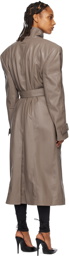 Olēnich Brown Vented Trench Coat