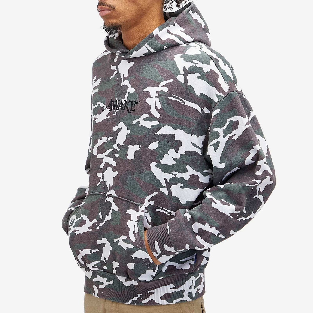 【AWAKE NY】EMBROIDERED LOGO HOODIE GREEN CAMO AWAKE Embroidered Logo Hoodie - Green Camo | Garmentory