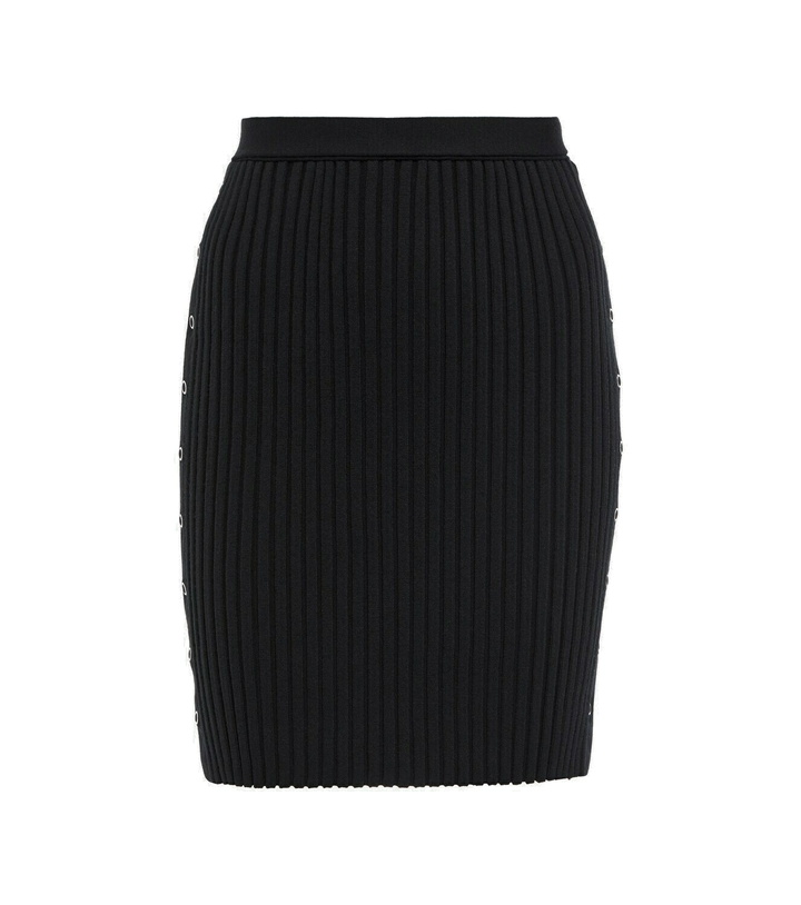 Photo: Wolford - Ribbed-knit wool and cotton miniskirt