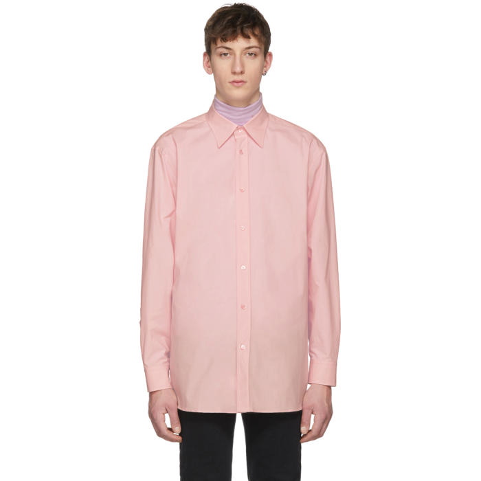 Raf Simons Pink Oversized Joy Division Substance Shirt adidas x Raf Simons