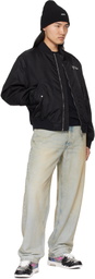 Off-White Black Script Varsity Bomber Jacket