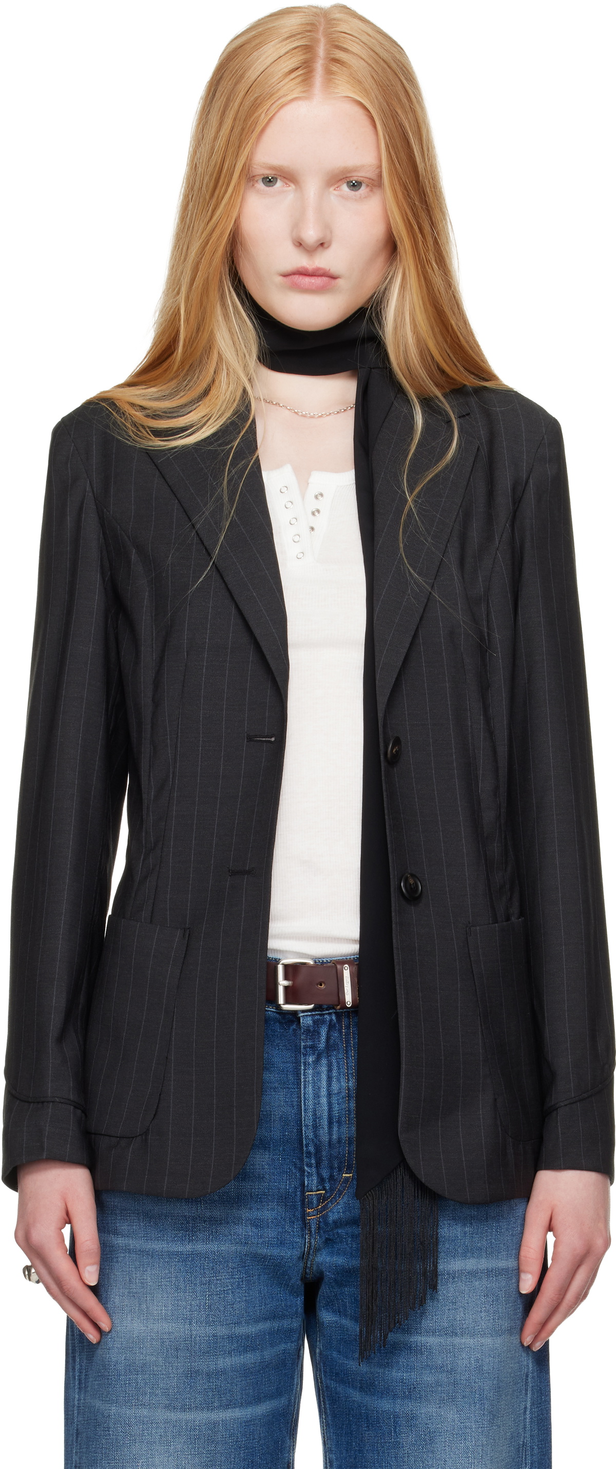 OUR LEGACY WORK SHOP Emporio Armani Gray Icona Blazer Our Legacy