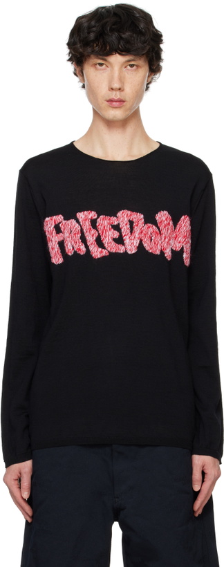 Photo: Comme des Garçons Shirt Black 'Freedom' Sweater