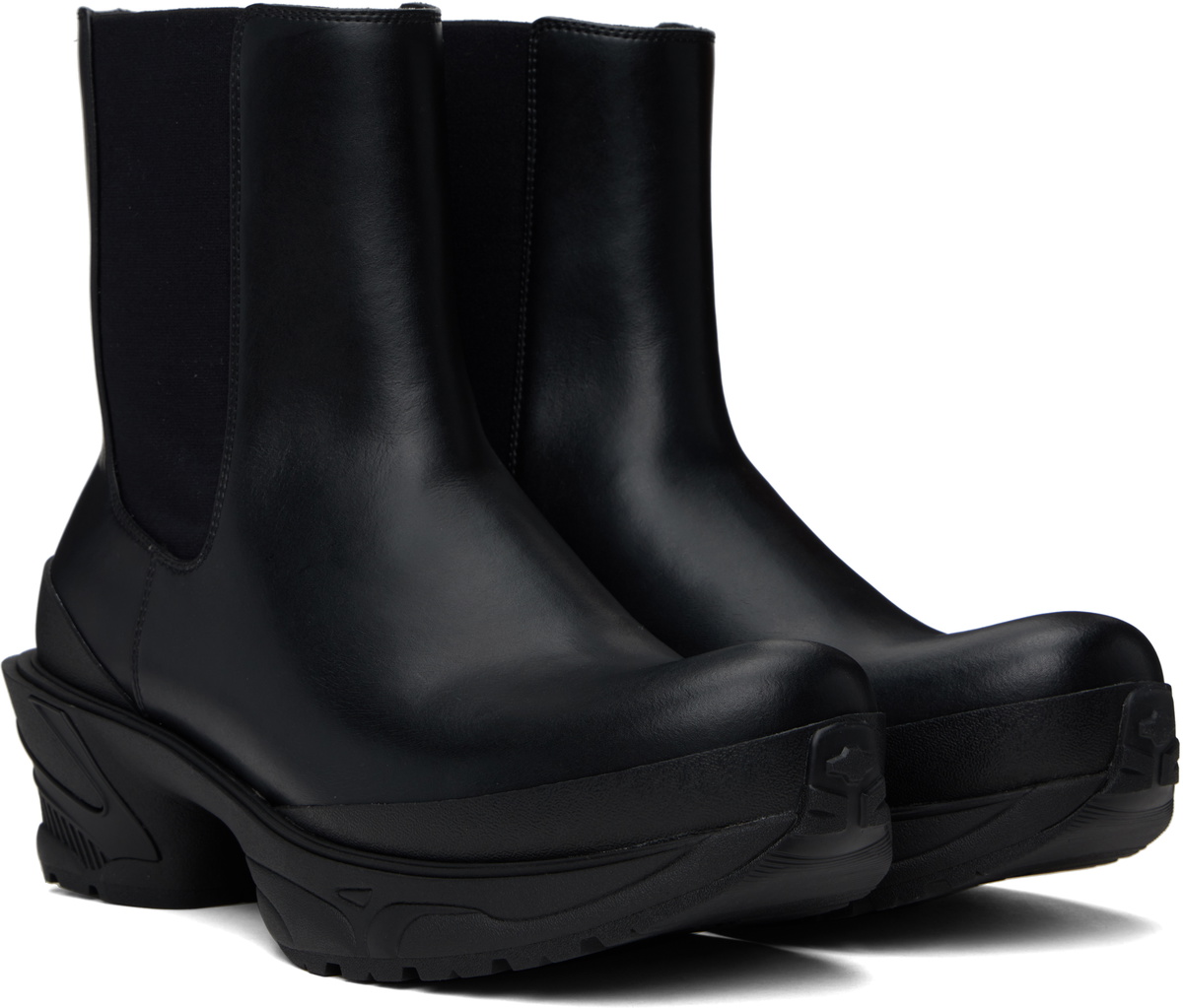 untitlab® Black Vertigo Heel Chelsea Boots