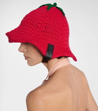 Loewe Tomato crochet cotton bucket hat