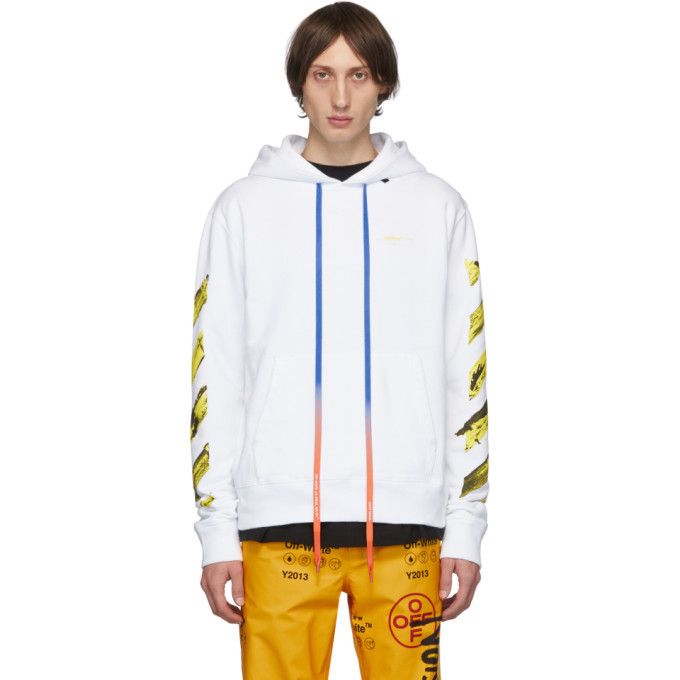 Photo: Off-White SSENSE Exclusive White Arrows Slim Hoodie