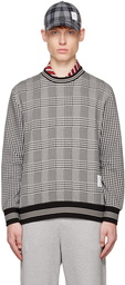 Thom Browne Black & White Crewneck Sweatshirt