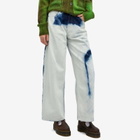Charles Jeffrey Women's Loverboy Wide Denim Jean in White Bleach