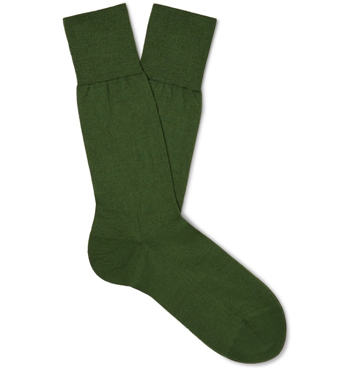 Photo: FALKE - No 6 Merino Wool-Blend Socks - Green