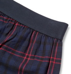 Hugo Boss - Slim-Fit Checked Cotton Pyjama Trousers - Navy