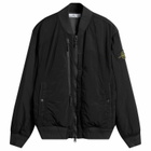 Stone Island Men's Nylon Metal EcoNyl PrimaLoft Bomber Jacket in Black