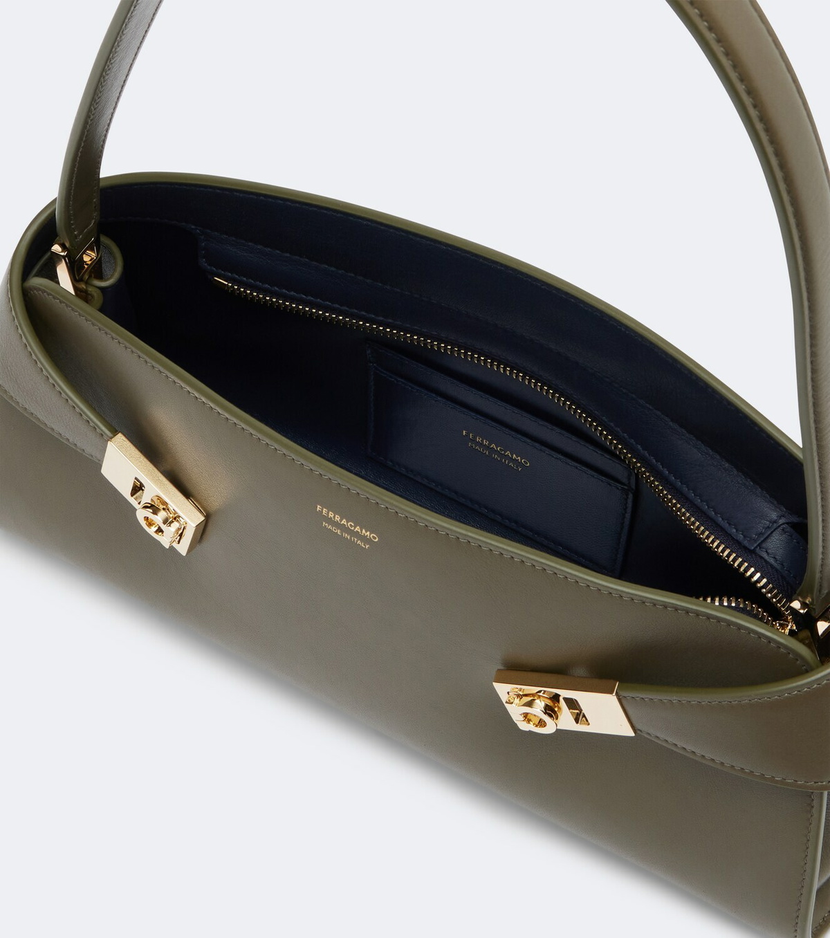 Ferragamo Hug East-West Small leather shoulder bag