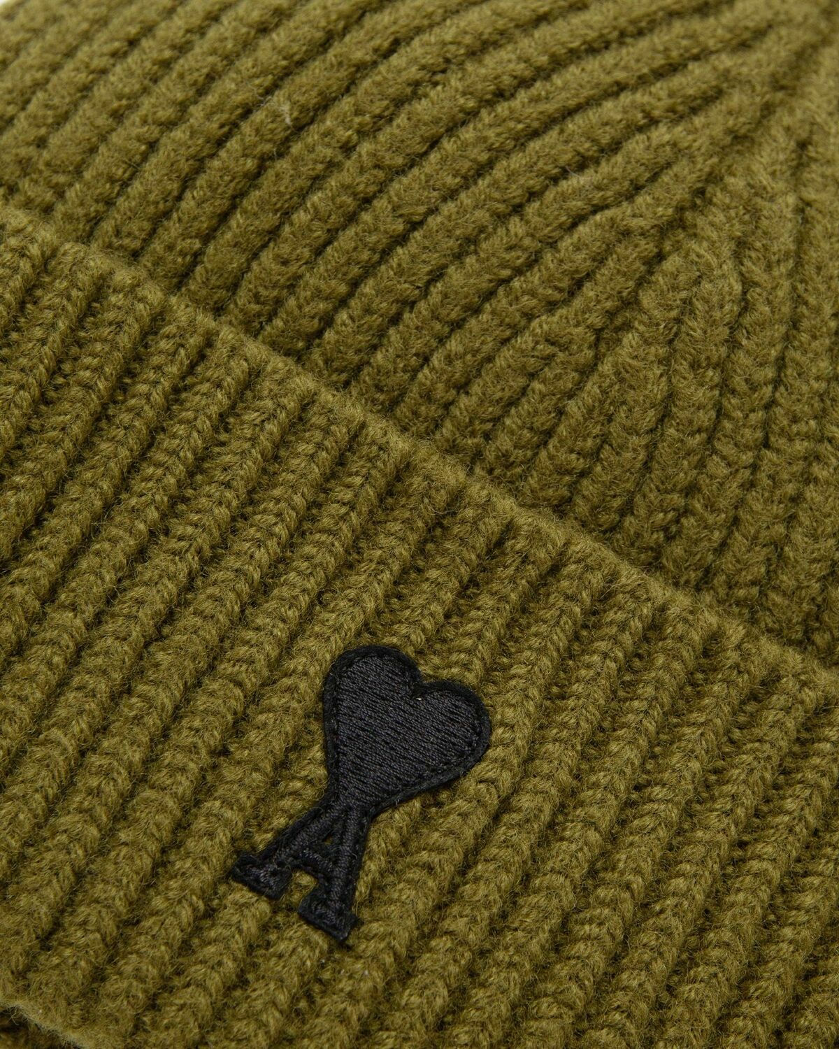 AMI Paris AMI DE COEUR BEANIE Green Mens Beany