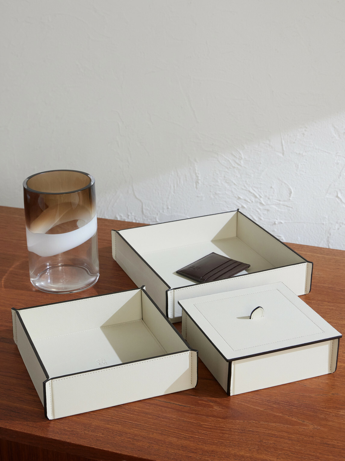 Brunello Cucinelli - Set of Three Leather Storage Box