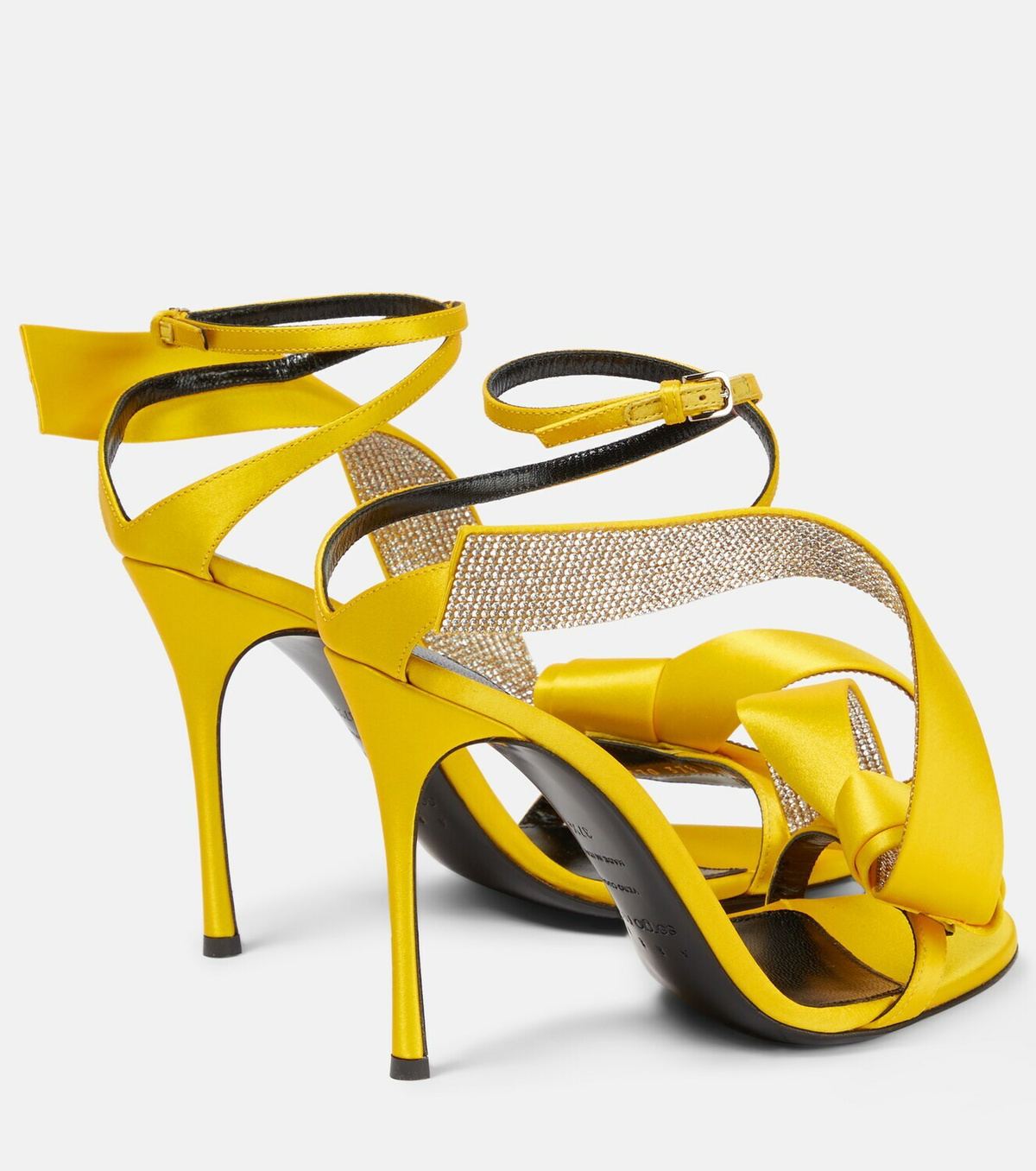 【Area】 x Sergio Rossi Marquise embellishedサンダル Area X Sergio Rossi Marquise Embellished Satin Sandals in