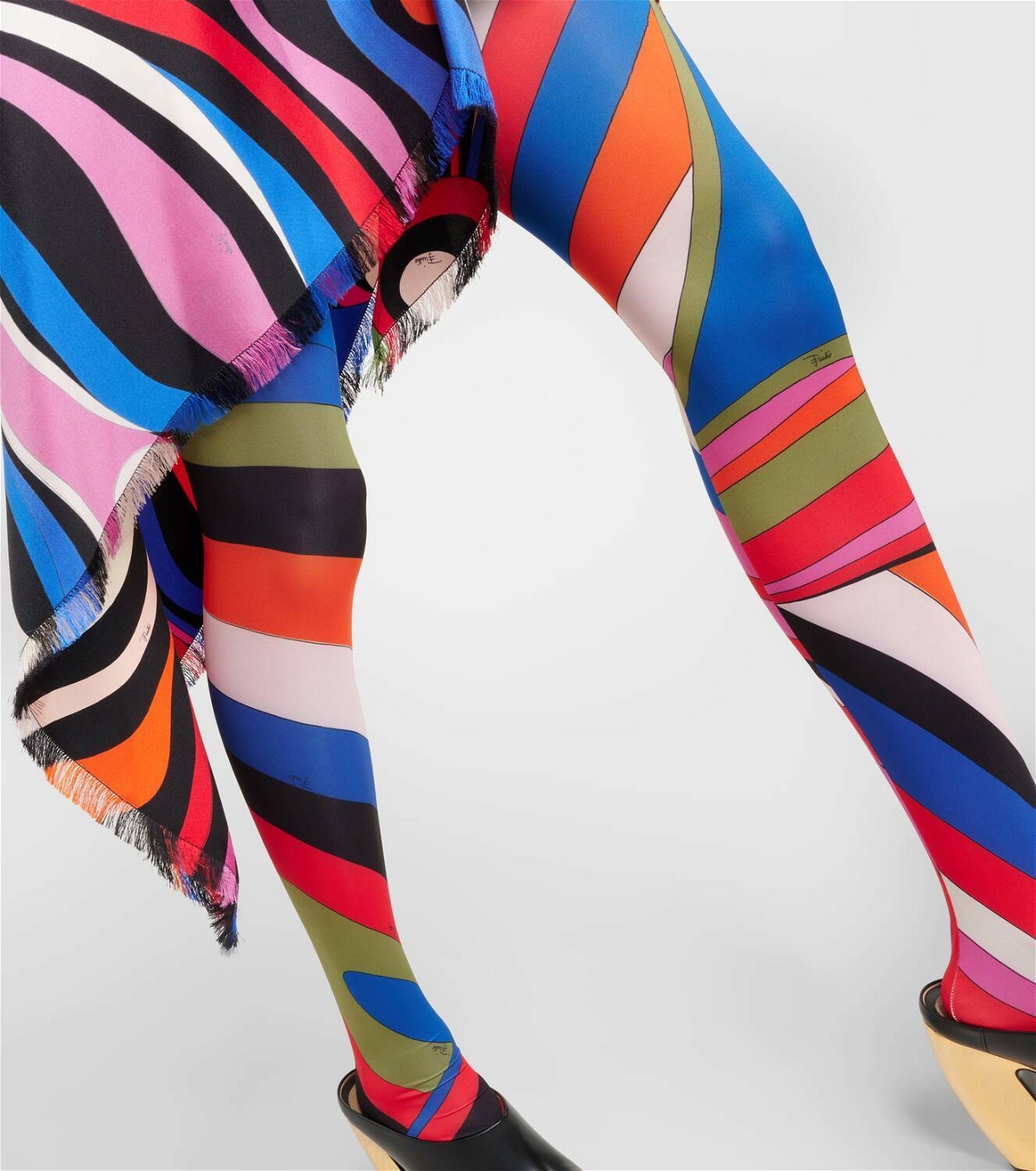 emilio pucci Emilio Pucci semi-sheer graphic-print tights - FARFETCH