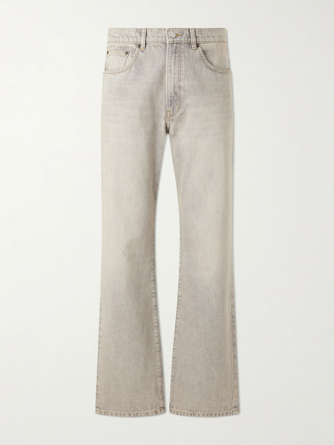 Jeanerica - Vega Straight-Leg Mid-Rise Cotton-Blend Jeans - Gray
