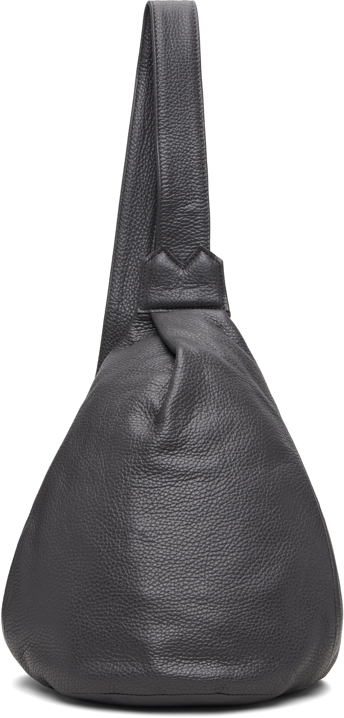 YOHJI YAMAMOTO Gray Tuck Sling Small Bag