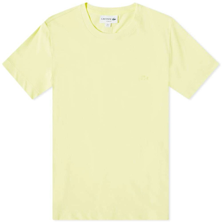 Photo: Lacoste Men's Active Pique T-Shirt in Lemon