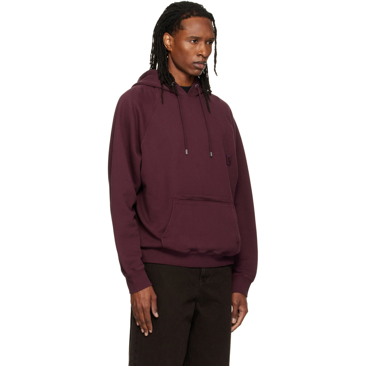 WOOYOUNGMI Burgundy Logo Hoodie