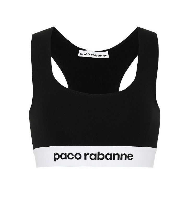 Photo: Paco Rabanne Logo sports bra