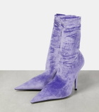 Balenciaga Knife velvet sock boots