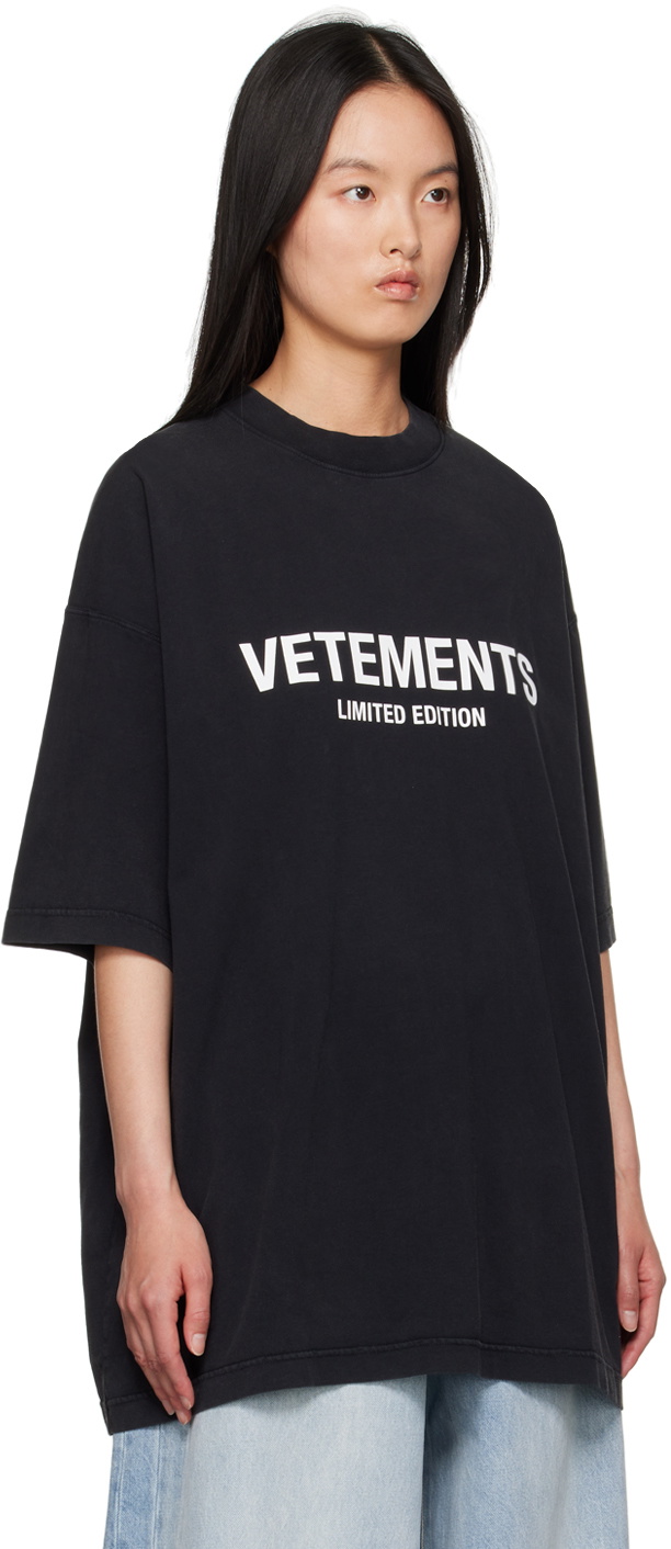 VETEMENTS Black 'Limited Edition' T-Shirt