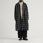 Gander Men's Long Coat in Grey Windowpane