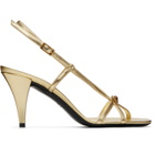 Versace Gold Valentina Metallic Heeled Sandals