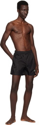 Givenchy Black Embroidered-Logo Swim Shorts