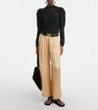 Isabel Marant Nolia satin wide-leg pants