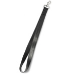 Balenciaga - Logo-Print Creased-Leather Lanyard - Men - Black