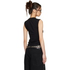 LU'U DAN Black Metal Head Tank Top