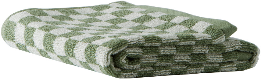 Baina Josephine Organic Cotton Hand Towel in Green