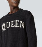 Alexander McQueen Logo cotton jacquard sweater