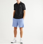 Nike Tennis - NikeCourt Team Logo-Print Dri-FIT Tennis Polo Shirt - Black