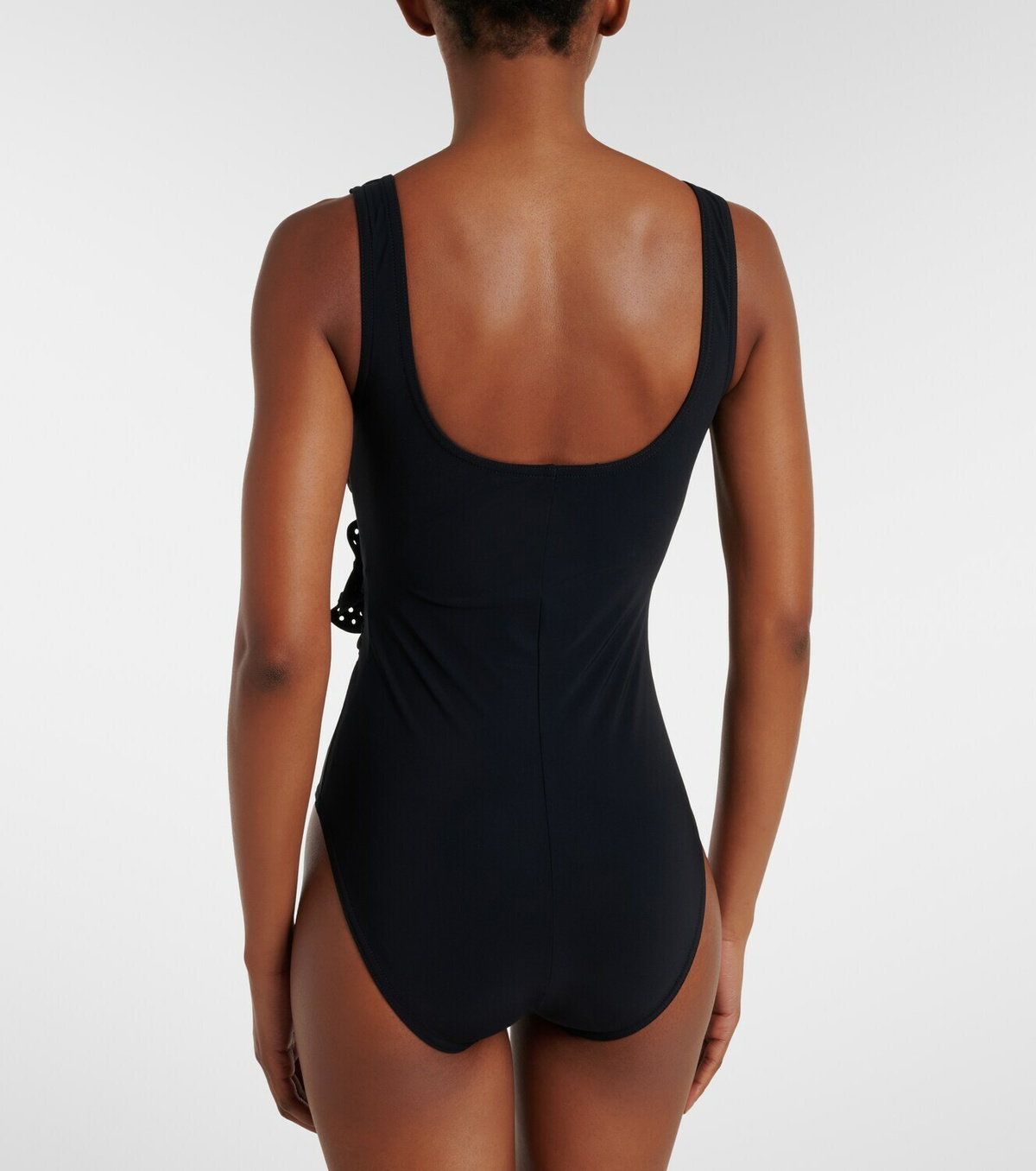 Karla Colletto Rosetta floral-appliqué swimsuit