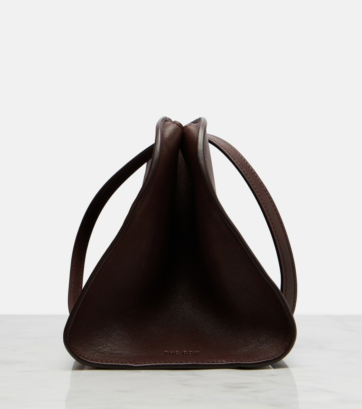 The Row Peggy Medium leather clutch