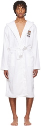 Moschino White Cotton Robe